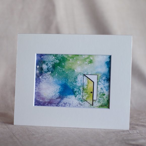 "Discovery" 5x7 Watercolour Print With Mat - Picture 1 of 3